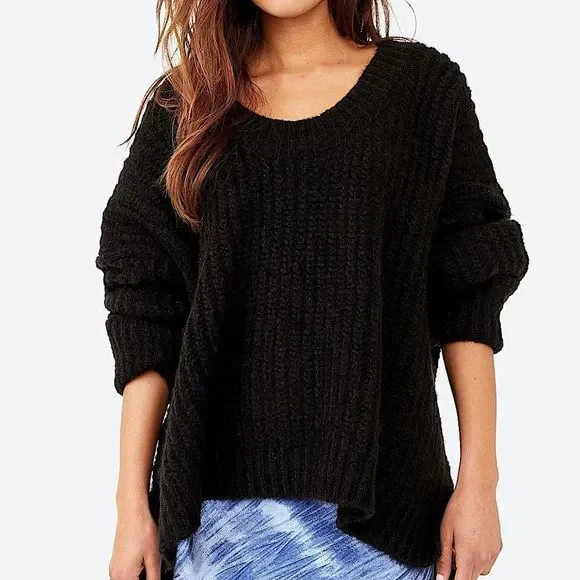 NEW Free People Blue Bell Black Sweater Women’s XS Small Medium Large $128 - Picture 2 of 6